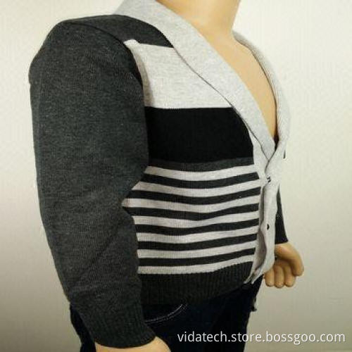 Boy's cotton sweater with suit collar, available in various sizes, styles, colors and fabric